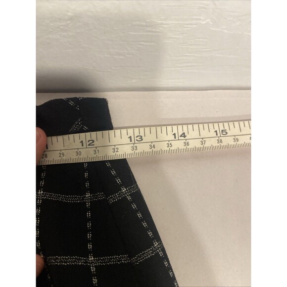 Womens  Black Skirt Checkerboard Print Stretch Knit Pull Up - Picture 4 of 4
